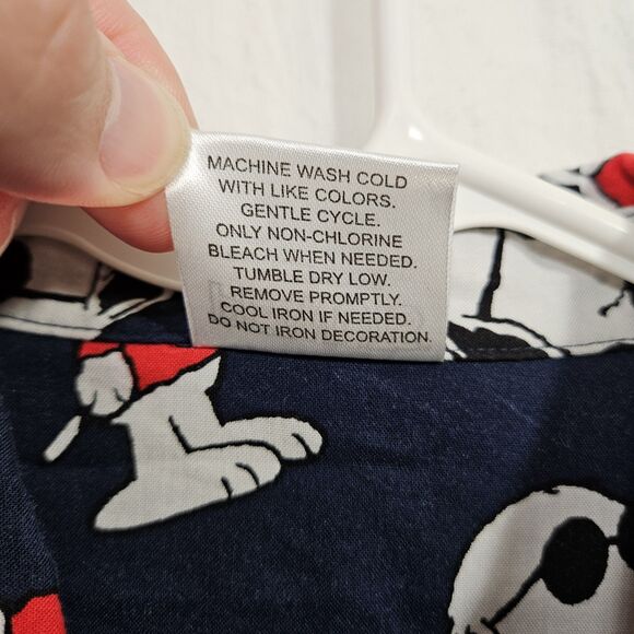 Peanuts Snoopy Button Up Shirt Blue Mens Large EUC! - Picture 6 of 7
